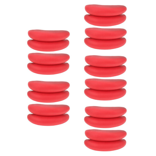 10Ensembles Décor Bouche Rigolote Rouge En Caoutchouc Pour