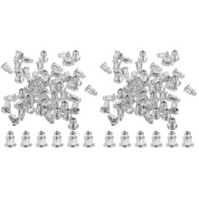 100Pièces Fermoirs Boucles D'oreilles Argentés Robustes Flexibles