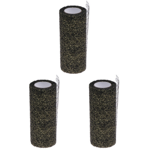 3Pièces Tulle Noir En Polyester Pour Noeuds, Fleurs Décorations DIY
