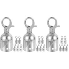 18Pièces Embouts Crochets De Corde Métal Argenté Pour Usage Suspendu
