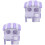 2Pièces Refuge Hamster PVC Violet Arrondis Sécurisés Amusant 1