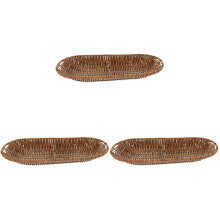 3Pièces Corbeille En Rotin Pour Stockage Pain Snacks