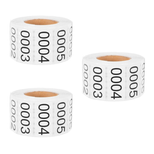 3Rouleaux Étiquettes Autoadhésives Numérotées Pour Gestion 1