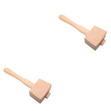 2Pièces Maillet Bois Lisse Khaki Pour Sculpture DIY