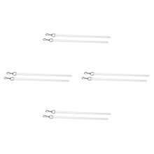8Pièces Bâtons D'ouverture Rideaux PVC Clairs Pour Usage Polyvalent