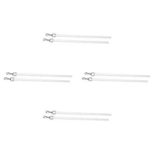 8Pièces Bâtons D'ouverture Rideaux PVC Clairs Pour Usage Polyvalent