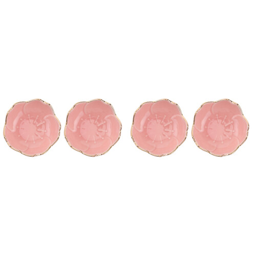 4Pièces Bols En Rose Pour Sauce Condiments À