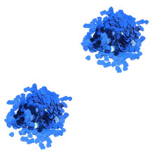 2Pièces Confettis Bleu Coeur Décoratifs Pour Mariage Anniversaire