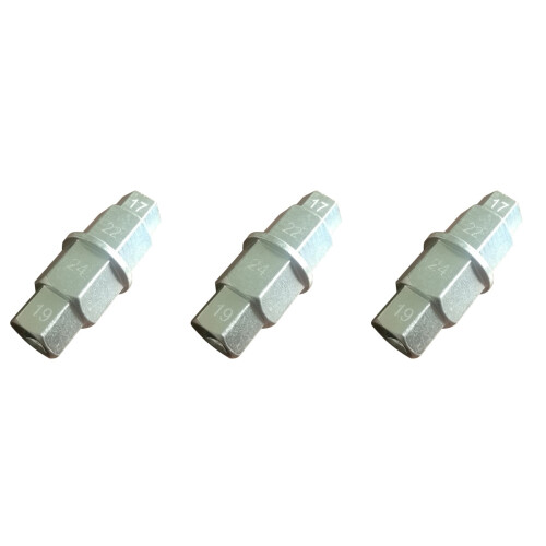 3Pièces Outil Conducteur Spindle Argenté Usage Professionnel 2