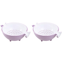 2Pièces Bol 2-En-1 Cuisine Violet Facile À Utiliser