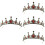 4Pièces Couronne Rouge Baroque Pour Accessoire Décor Festif 6