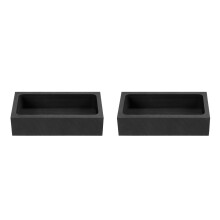 2Pièces Moulages Lingots Graphite Noir Résistants Pour Laboratoire