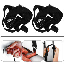 2Pièces Porte-Crochets Réglables En Noir Pour Rangement Suspendu