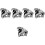 5Pièces Serpent En Stylée Mode Argent 3