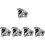 5Pièces Serpent En Stylée Mode Argent 4
