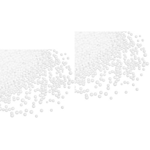 2Pièces Perles De Mousse Blanches Pour Décoration, Poupées 2