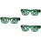 3Pièces Lunettes LED Vertes Fun Portables Pour Soirée 6