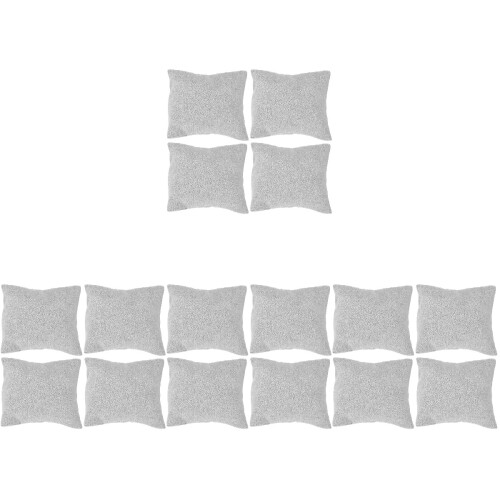 16Pièces Supports Montre Tissu Gris Pour Exposition 1