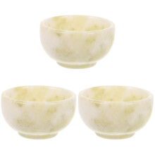 3Pièces Bol Rasage Naturel Jade Vert Grand