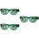 3Pièces Lunettes LED Vertes Fun Portables Pour Soirée 7