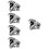 5Pièces Serpent En Stylée Mode Argent 11