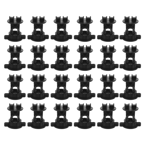 24Pièces Isolateurs Angle Clôture Électrique Plastique Noir