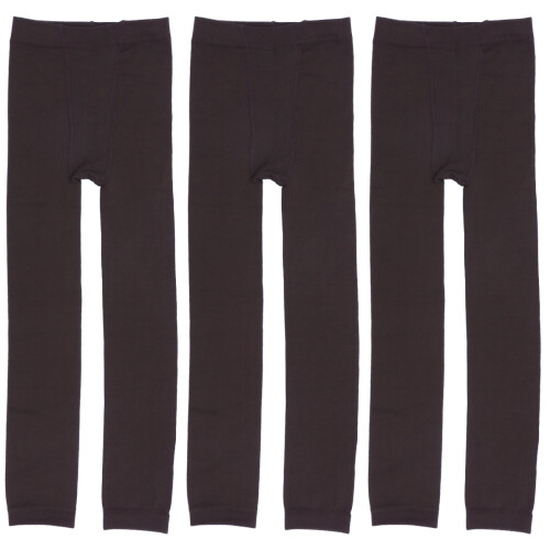 3Pièces Leggings Élastiques Hiver Café Texture Douce 2