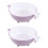 2Pièces Bol 2-En-1 Cuisine Violet Facile À Utiliser 4
