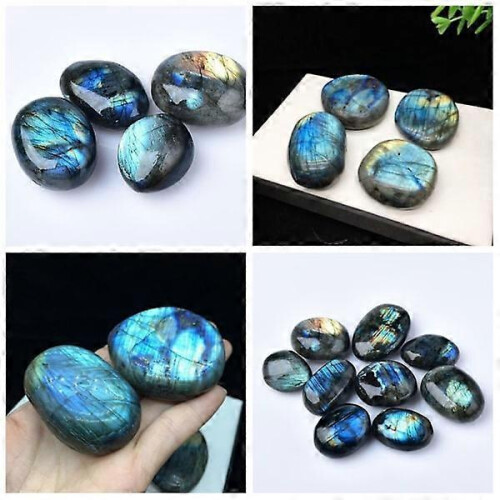 Labradorite palm stone Natural labradorite moonstone 3-4CM 3-4 cm 2