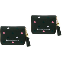 2Pièces Vert PU Femme Protection Cartes Design Original