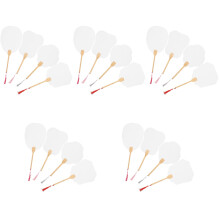 20Pièces Éventails Blancs À Peindre En Papier Pour Décor DIY Enfants