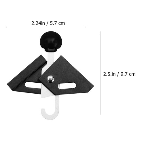5Ensembles Fixations Canopée Aluminium Noir Antidérapant Durable 1