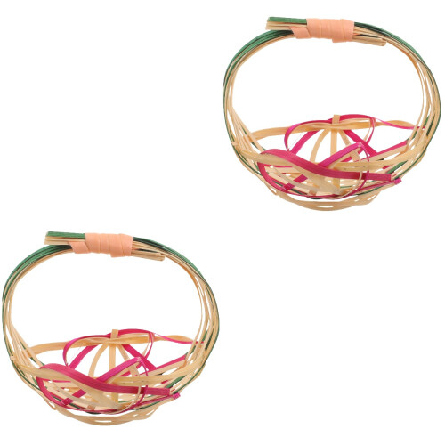 2Pièces Plateaux Sushi En Bambou Multicolores Pour Présentation 1