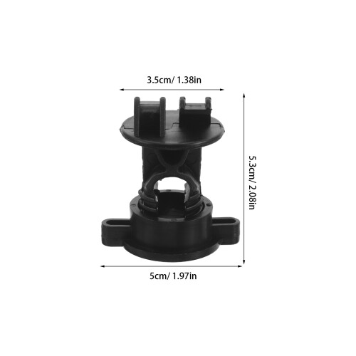 24Pièces Isolateurs Angle Clôture Électrique Plastique Noir 1