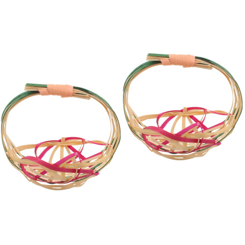 2Pièces Plateaux Sushi En Bambou Multicolores Pour Présentation 2