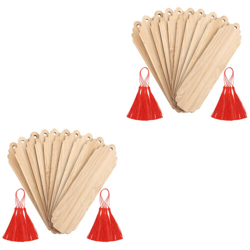 20Ensembles Étiquettes Suspendues Bois À Décorer DIY Multicolores 1