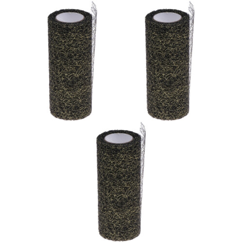 3Pièces Tulle Noir En Polyester Pour Noeuds, Fleurs Décorations DIY 1
