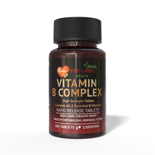 Vitamin B Complex 180 High Strength Tablets  B1 B2 B3 B5 B6 B7 B9 B12
