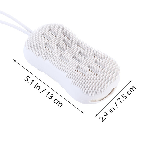 1Pièces Brosse Bain Silicone Durable Grise Confortable 1