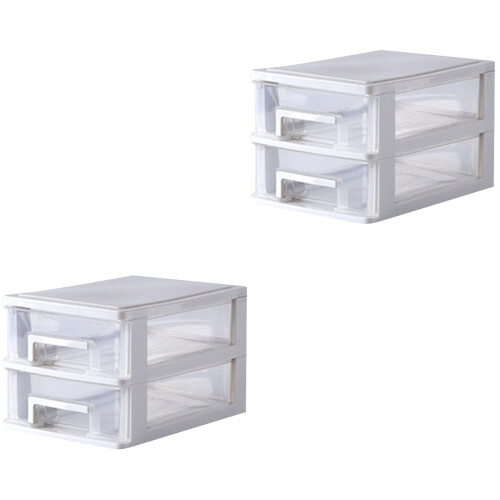 2Pièces Armoire De Rangement Tiroirs Pour Bureau 2