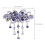 2Pièces Barrette Violet Cristal Grip Anti-Glisse 2
