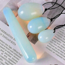 (clear) 4 Pieces Natural Jade Stone Egg Yoni Eggs Of Drilled Jade Eggs 25-26