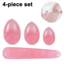 (pink) 4 Pieces Natural Jade Stone Egg Yoni Eggs Of Drilled Jade Eggs 25-26
