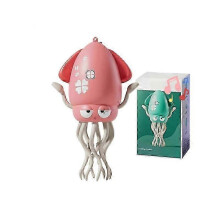 (Pink) Electric Automatic Obstacle Avoidance Octopus, Interactive Auto-Dance Octopus Crawling Octopus Toy with LED Lights & Music