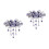 2Pièces Barrette Violet Cristal Grip Anti-Glisse 6