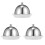 3Pièces Assiettes Multi-Usages En Céramique Argent Pour Table 2