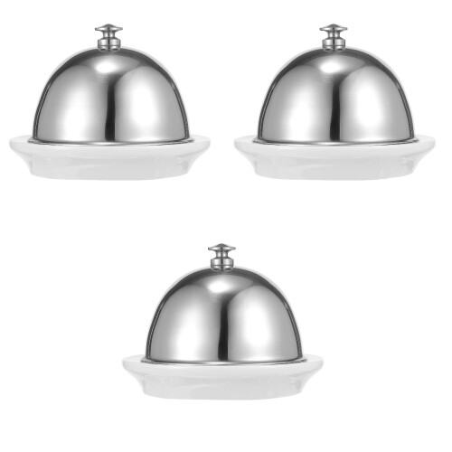 3Pièces Assiettes Multi-Usages En Céramique Argent Pour Table 2