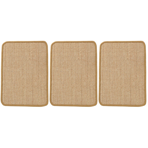 3Pièces Griffoir De Chat Lin Marron Clair Naturel 2