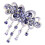 2Pièces Barrette Violet Cristal Grip Anti-Glisse 11