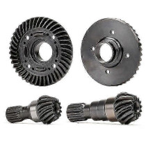Hardened Steel Front and Rear Differential Ring Gear Diff Pinion Gear for TRAXXAS 1/5 X-MAXX 1/6 XRT